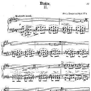 3首音乐会练习曲 钢琴谱 莫里兹 莫什科夫斯基