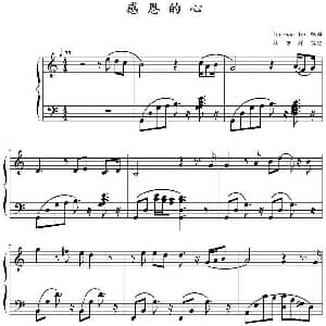 感恩的心 钢琴谱 Terence Teo编曲 段吉祥