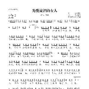 为爱流泪的女人_歌曲简谱_词曲:高羽 陈伟
