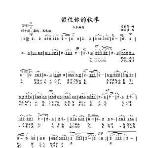 留住你的秋季_歌曲简谱_词曲:朱积聚 刘启明