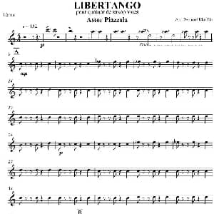 萨克斯谱 | LIBERTANGO 四重奏 次中音萨克斯分谱