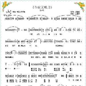 今夜又明月_歌曲简谱_词曲:诗耕 吕桂田 王雪玲