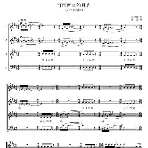 可可西里的月光_合唱歌谱_词曲:崔增录 谢萍