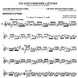 萨克斯谱 | 18 Exercicios ou Estudos de Marcel Mule Enelruy Lira 马瑟 穆勒18首练习曲—8 Marcel Mule 马瑟 穆尔