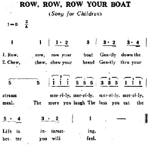 ROW,ROW,ROW YOUR BOAT 英国 _外国歌谱