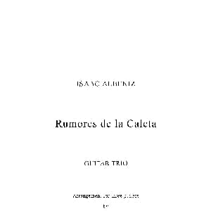 Rumores de la Caleta Guitar TRIO 吉他谱 ​伊萨克 阿尔贝尼斯