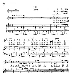 声乐教学曲库4 48夜 俄罗斯 _外国歌谱_词曲:普希金 А Г 鲁宾斯坦