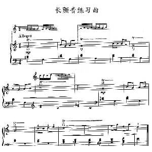 长颤音练习曲 钢琴谱