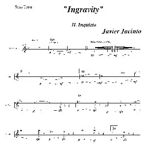 萨克斯谱 | Ingravity 第二乐章 次中音萨克斯分谱 Javier Jacinto