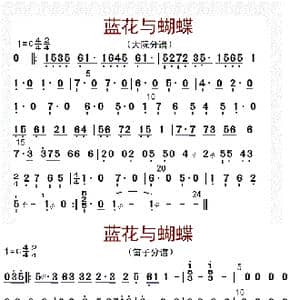 兰花与蝴蝶_歌曲简谱