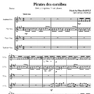 萨克斯谱 | 加勒比海盗 四重奏