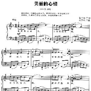 美丽的心情 钢琴谱 张名河 孟庆云