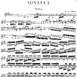 小提琴谱 | Biber Violin Sonata I