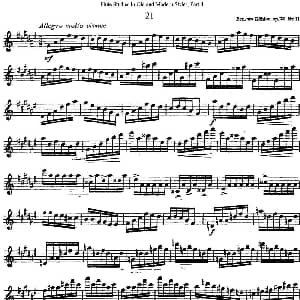 长笛曲谱 | 斯勒新老风格长笛练习重奏曲 第四部分 NO.21 Siegfried Thiele S. 斯勒