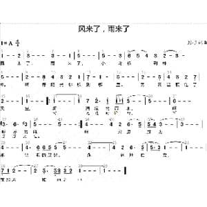 风来了,雨来了_歌曲简谱_词曲:刘硕 刘硕