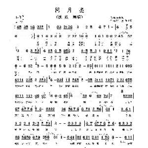 问月亮 _歌曲简谱_词曲:李长鸿 张勇 曹正杰