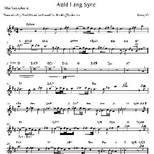 萨克斯谱 | Auld Lang Syne 中音萨克斯