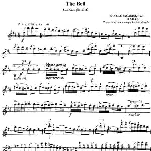 小提琴谱 | The Bell 钟声 La campanella 帕格尼尼