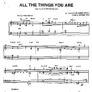 ALL THE THINGS YOU ARE 钢琴谱 Art Tatum 亚瑟 泰特姆二世