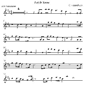 萨克斯谱 | Let it Snow 圣诞歌曲
