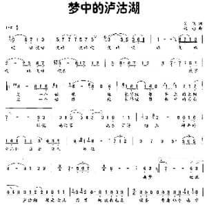 梦中的泸沽湖_歌曲简谱_词曲:吴飞 赵彤
