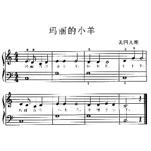 电子琴谱 | 玛丽的小羊