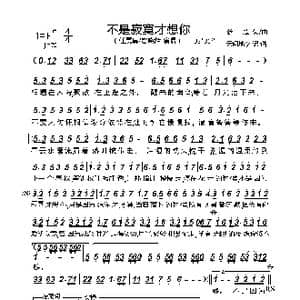 不是寂寞才想你_歌谱投稿_词曲:张超 张超