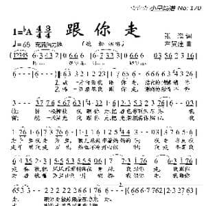跟你走_歌曲简谱_词曲:张海 左翼建