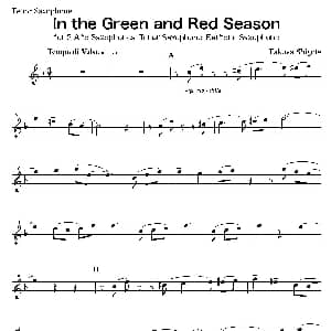 萨克斯谱 | In the Green and Red Season 次中音萨克斯分谱