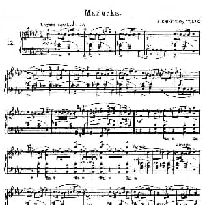 Quatre Mazurkas Op.17 钢琴谱 肖邦 chopin