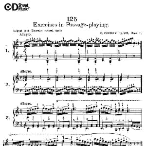 125 Exercises in Passage Playing Op.261 钢琴谱 车尔尼