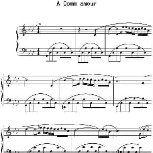 A Comm amour 钢琴谱