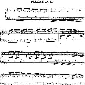 巴赫 平均律钢琴曲集 第二卷 之前奏曲 钢琴谱 巴赫