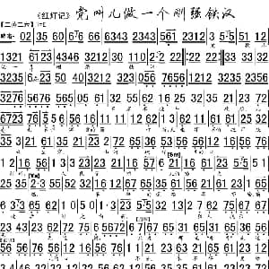 京剧谱 | 党叫儿做一个刚强铁汉 红灯记 选段 琴谱