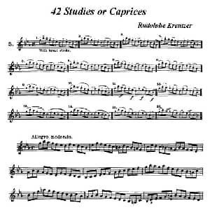 小提琴谱 | 42首练习曲或隨想曲之五 克莱采尔