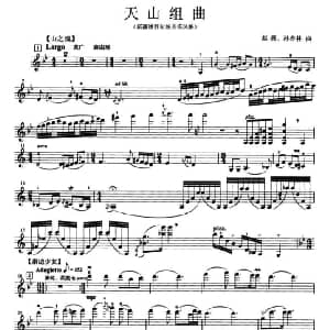 小提琴谱 | 天山组曲 赵薇 孙亦林