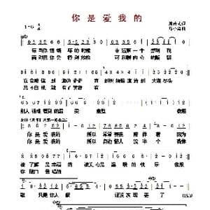 ​你是爱我的_歌曲简谱_词曲:姚若龙 陈小霞