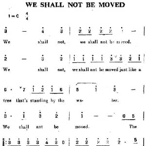WE SHALL NOT BE MOVED 美国 _外国歌谱