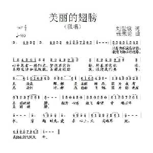 美丽的翅膀_通俗唱法乐谱_词曲:刘爱斌 张朱论