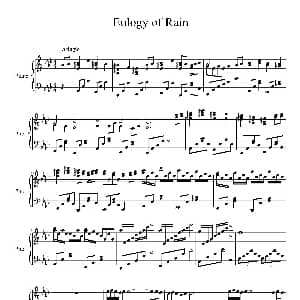 雨的随想 钢琴谱 尤伟志