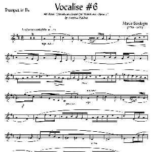 Bordogni Vocalise #6 小号 Marco Bordogni