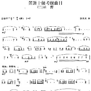 笛箫十级考级曲目 山野 张宝庆