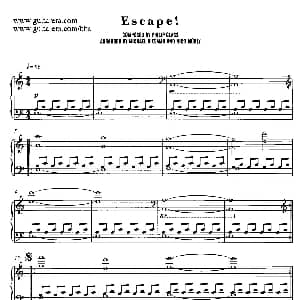 电影 时时刻刻 配乐 9. 逃亡 Escape! 钢琴谱 菲利普 格拉斯 Philip Glass