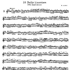 萨克斯谱 | 25 Daily Exercises 之9 H klose
