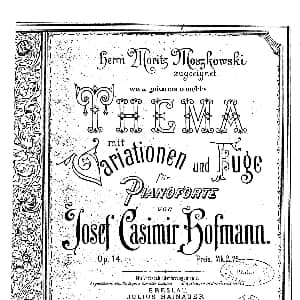 Theme with Variations and Fugue in F Major Op.14 钢琴谱 约瑟夫 卡西马 霍夫曼 Josef Casimir Hofmann