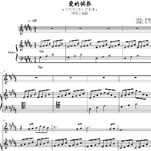 长笛曲谱 | 爱的供养 电视剧 宫 主题曲 长笛 钢琴