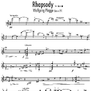 小提琴谱 | Rhapsody 狂想曲 Wolfgang Plagge