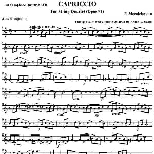 萨克斯谱 | CAPRICCIO 四重奏 中音萨克斯分谱