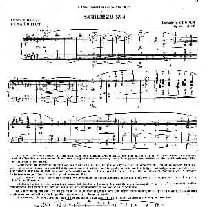 Scherzo No.4 in E Major Op.54 钢琴谱 肖邦 chopin