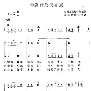 你为什么没有来 波兰 _外国歌谱